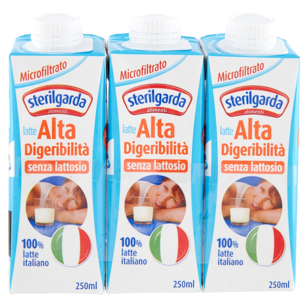 sterilgarda latte Alta Digeribilità senza lattosio Microfiltrato 3 x 250 ml